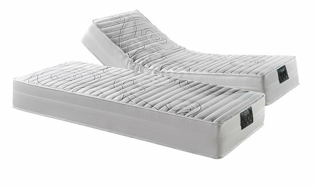 Deux matelas simples réglables ; l'un est plat et l'autre est surélevé à un angle incliné, comme un canapé parisien, parfait pour ceux qui apprécient le style sans le prix. Canape Paris by Atelier Bis