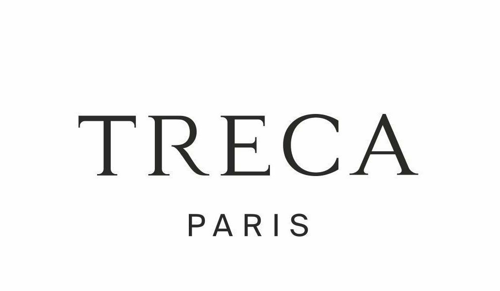 Logo texte avec les mots "TRECA PARIS" dans une police simple et élégante sur fond blanc, capturant l'essence de l'artisanat de qualité trouvé à Paris. Canape Paris by Atelier Bis