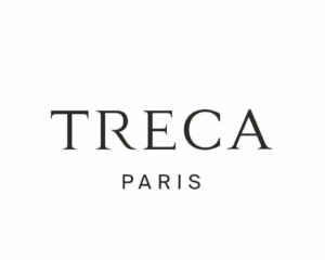 Logo texte avec les mots "TRECA PARIS" dans une police simple et élégante sur fond blanc, capturant l'essence de l'artisanat de qualité trouvé à Paris. Canape Paris by Atelier Bis