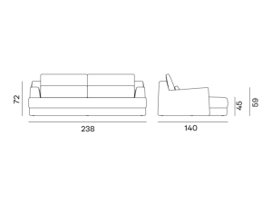 loll-16@2x Découvrez l'essence du style avec notre canapé, conçu à la perfection avec une largeur de 225 cm et une profondeur de 140 cm. Cette pièce respire l'élégance parisienne, se dressant fièrement avec des sections mesurant 72 cm et 43 cm de hauteur. Adoptez la qualité qui transforme n'importe quel espace de vie en un refuge chic. Canape Paris by Atelier Bis
