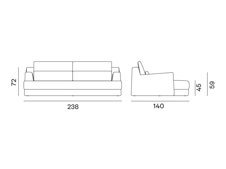 loll-16@2x Découvrez l'essence du style avec notre canapé, conçu à la perfection avec une largeur de 225 cm et une profondeur de 140 cm. Cette pièce respire l'élégance parisienne, se dressant fièrement avec des sections mesurant 72 cm et 43 cm de hauteur. Adoptez la qualité qui transforme n'importe quel espace de vie en un refuge chic. Canape Paris by Atelier Bis