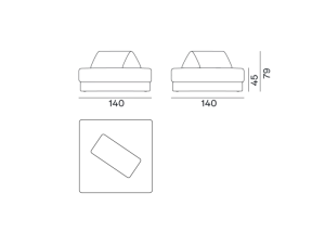 loll-29@2x-1 Illustration représentant les silhouettes de deux lits aux dimensions étiquetées 140x190 cm et d'une hauteur de 45 cm, mettant en valeur un savoir-faire de qualité. Canape Paris by Atelier Bis