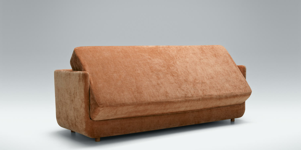 Canapé convertible en lit Stina en cuir marron clair dans un salon aux tons neutres Ce Stina en cuir marron clair est le point focal d'un salon aux tons neutres, ajoutant une touche de chaleur et de confort à l'espace.