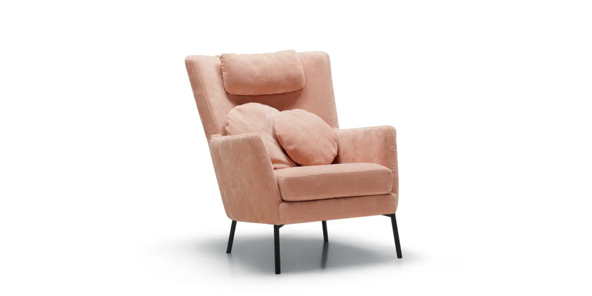 DISA_SITS_fauteuil-canape-paris_02 Vue arrière du fauteuil Paris, montrant les lignes épurées et le design élégant.